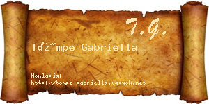 Tömpe Gabriella névjegykártya